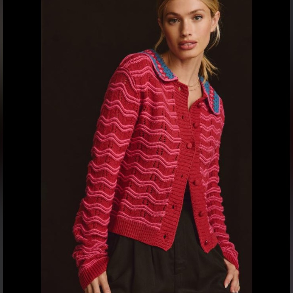***ISO Anthropologie and 4SI3NNA crochet cropped sweater cardigan